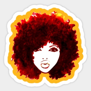 Autumn Afro Natural Hair Curly Hair Tshirt/Tees Sticker